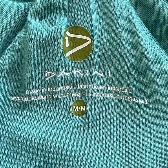 Dakini Athletic Dress Medium Damask Print Yoga Tennis Modal Racerback Turquoise - Picture 5 of 11